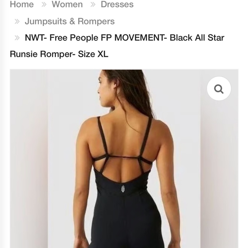 Free People Black Strappy Romper